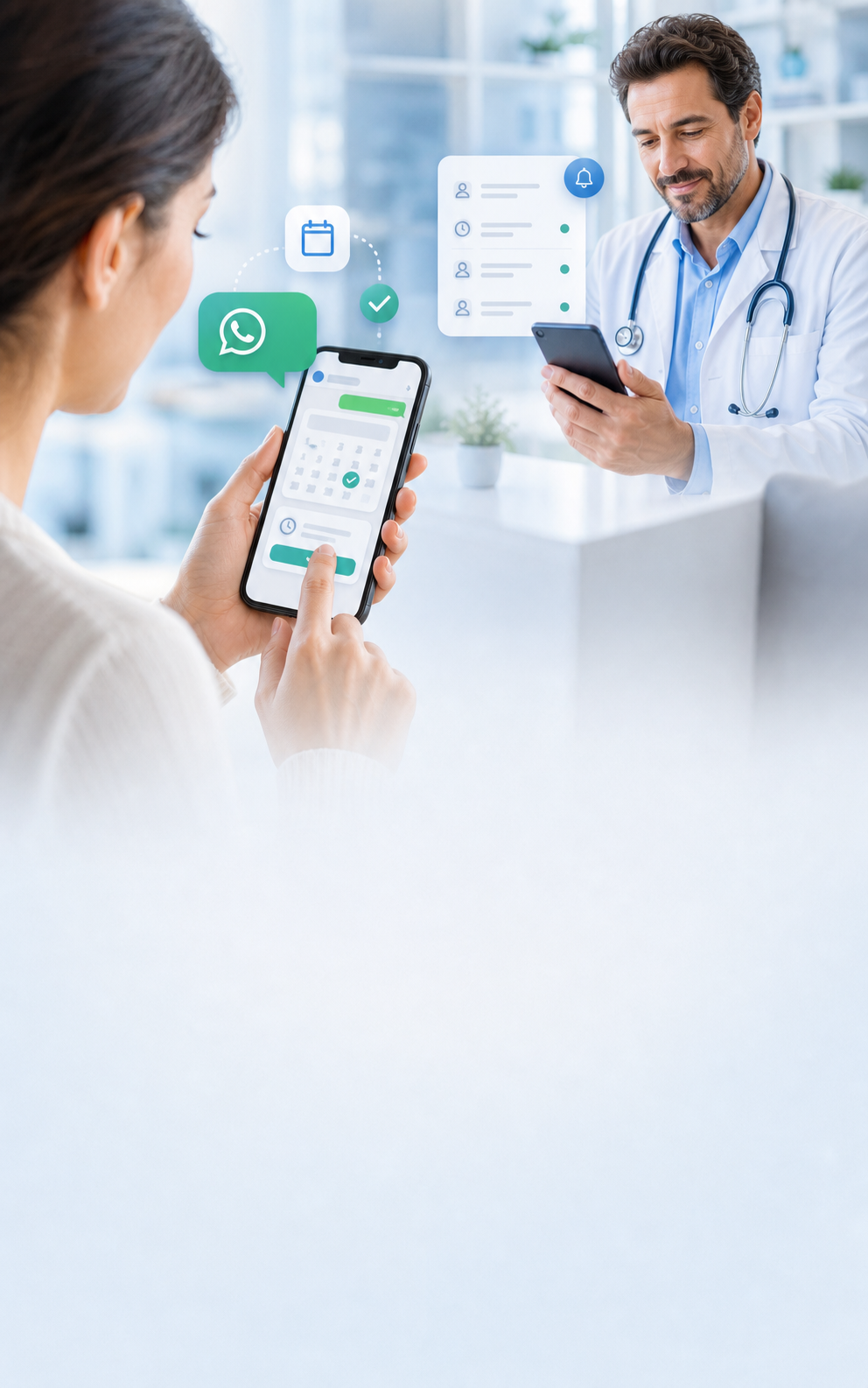 Exemplo de solicitação de agendamento pelo WhatsApp